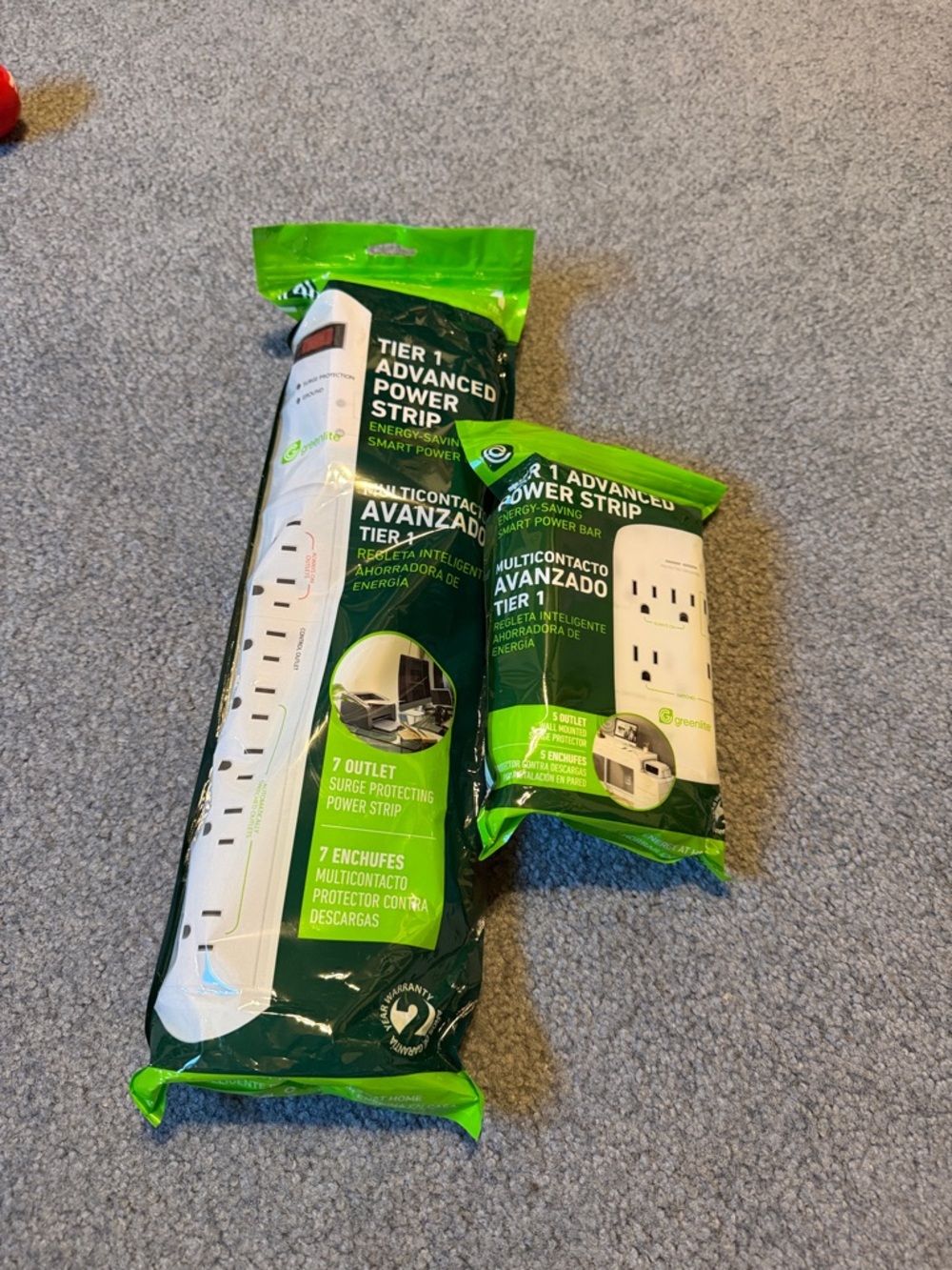 Advanced Tier 1 Power Strip - White with Green Packaging